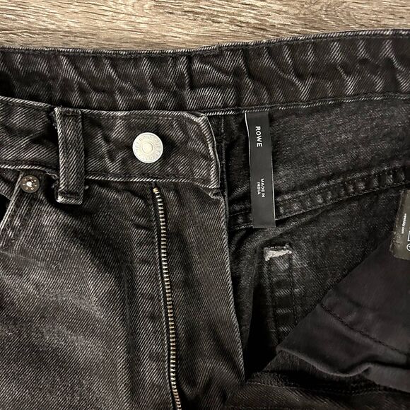 EUC Weekday Rowe Extra High Rise Straight Jeans Echo Black 28/30 Grunge ASOS - Picture 7 of 13